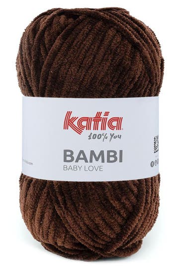 Katia Bambi - 343 chocolade bruin - Chenille Garen, Ophalen of Verzenden, Nieuw