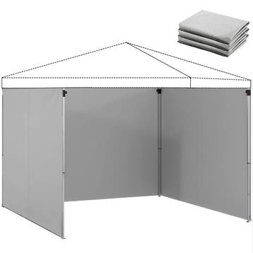 TRUUSK 3-delige Set Zijpanelen met Rits voor 3 x 3 M Paviljo, Verzenden