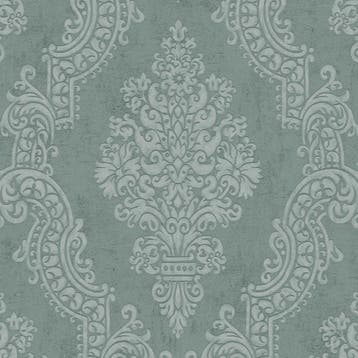 Profhome 397651-GU Barok behang ornamenten glanzend groen, Huis en Inrichting, Verzenden