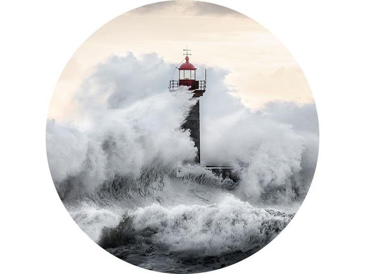 Glasschilderij Vuurtoren | S181, Huis en Inrichting, Woonaccessoires | Overige, Nieuw, Ophalen of Verzenden