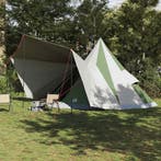 vidaXL Tipi Tent met dak met opslag Groen 510 x 690 x 330 cm, Verzenden, Nieuw, Tot en met 2