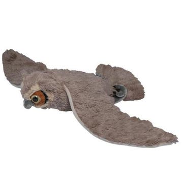 Nature Planet oehoe uil knuffel - pluche - 70 cm - grijs, Verzenden, Nieuw
