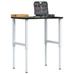 vidaXL Werkbank 80x60x(71,5-98) cm eikenhout donkerbruin, Verzenden, Nieuw