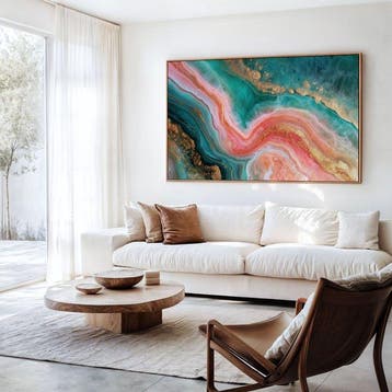 Iconica - Liquid Coral & Gilded Teal - unique 1/1 XXL (100 x