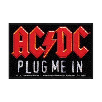 AC/DC Plug Me In patch officiële merchandise, Ophalen of Verzenden, Nieuw, Overige typen