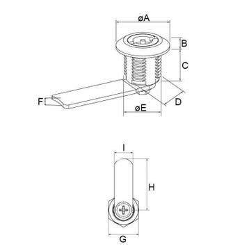 20mm schuifslot voor lade en kasten + schroeven, Huis en Inrichting, Nieuw