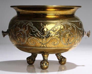 Mauquoy Dinant - Jardinière - Jugendstil Dinanderie