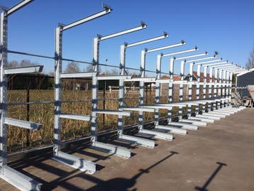 Draagarmstelling met dakarmen NIEUW 3 m hoog en 1,2 m diep, Ophalen of Verzenden