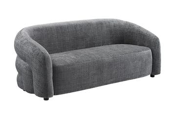 Bank VOQUE 200cm 3-zits chenille grijs - 47466, Huis en Inrichting, Ophalen of Verzenden, Nieuw