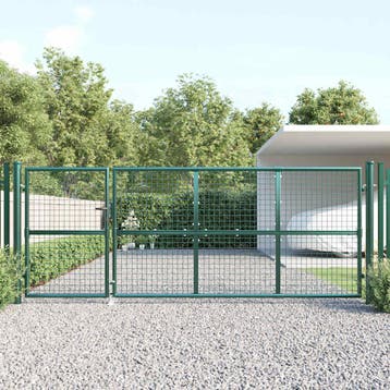 vidaXL Tuinhek van gaas, groen 350x125 cm, gegalvaniseerd, Verzenden, Nieuw