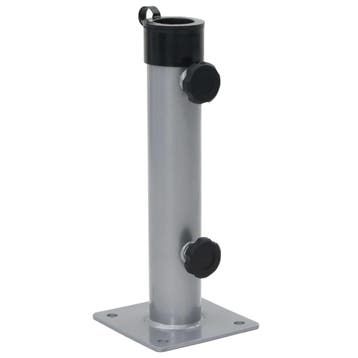 vidaXL Parasolvoet voor Ø38/48 mm stok staal zilverkleurig, Verzenden, Nieuw, Parasolvoet