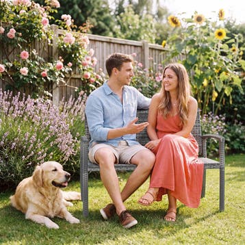 wicker tuinbank Murat 2-zits, weerbestendig, 250 kg - grijs, Verzenden, Nieuw