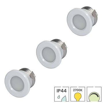Set van 3 LED mini inbouwspots | 3 watt dimbaar | 2700K warm, Verzenden, Nieuw, Overige fittingen