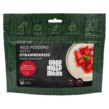 Rijstpudding met Aardbeien - 380 kcal - Good Mood Meals