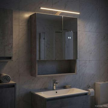 vidaXL Badkamer spiegelkast Beton Grijs 50 x 14,5 x 70 cm, Verzenden, Nieuw