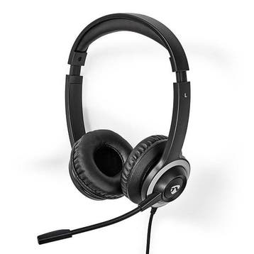 Headset on-ear | Nedis (Bedraad, USB C, USB A, 1.8 m), Verzenden, Nieuw