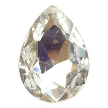 2 x Kristallen facet cabochon druppel – Crystal – 13 x 1, Ophalen of Verzenden, Nieuw, Overige typen