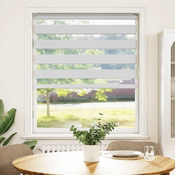 vidaXL Zebra Blind 95x100 cm stofbreedte 90,9 cm polyester, Verzenden, Nieuw, Wit