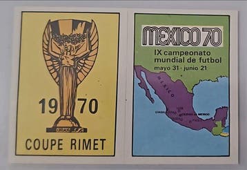 1970 Panini Première Page album Mexico 70 Carte du mexique/, Nieuw