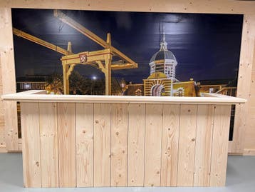 Steigerhouten Bar op Maat | Goedkoopste van Nederland, Ophalen of Verzenden, Nieuw, Inclusief barstoelen