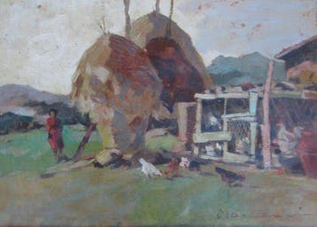 Carlo Domenici (1897-1981) - Paesaggio Maremmano, Antiek en Kunst