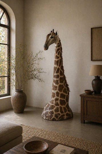 Large and impressive Northern Giraffe Taxidermie volledige, Verzamelen, Nieuw