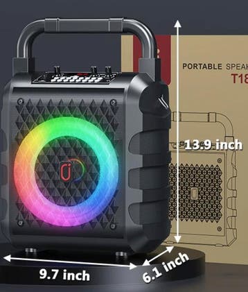 Karaoke Speaker met Microfoon Bluetooth LED Bass Draadloos, Verzenden, Nieuw