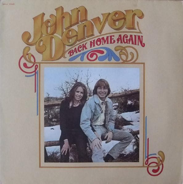 LP gebruikt - John Denver - Back Home Again, Cd's en Dvd's, Vinyl | Rock, Zo goed als nieuw, Overige formaten, Verzenden