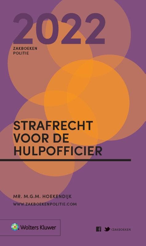 Zakboek Strafrecht voor de Hulpofficier 2022 9789013166279, Boeken, Wetenschap, Zo goed als nieuw, Verzenden