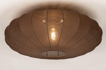 Rietveld Plafondlampen - Bruin - Stof, Verzenden, Nieuw
