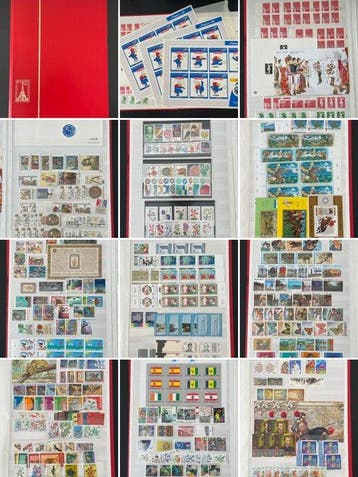 Wereld - Wereldpostzegelverzameling. Frankrijk, Spanje,, Gestempeld