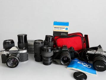 Praktica, Minolta, Chinon BX20 / Super TL / X-300 / 75-200mm, Nieuw