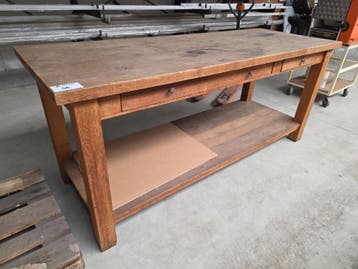 Houten werkbank/wandtafel NN, Nieuw