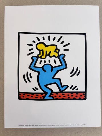Keith Haring (after) - Yellow Baby / New York 80s