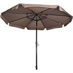Libra parasol met volant taupe 3 m, Ophalen of Verzenden, Nieuw