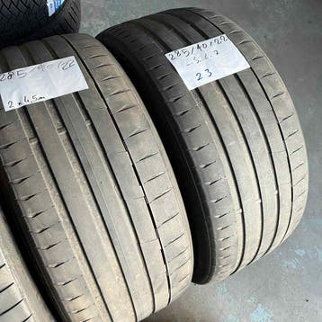 2 x Continental SportContact 7 285-40-22 Zomerbanden 4,5mm, Auto-onderdelen, Banden en Velgen, Gebruikt, 285 mm, Overige maten