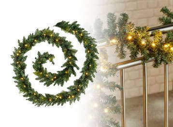 Kerstslinger met verlichting - 270 cm, Verzenden, Nieuw