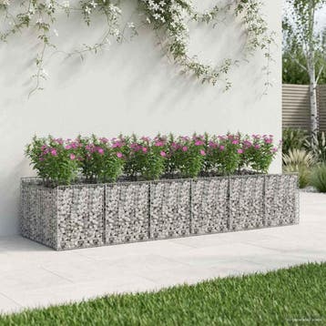 vidaXL Gabion Verhoogd Bed 2 st 300 x 100 x 60 cm, Verzenden, Nieuw, IJzer