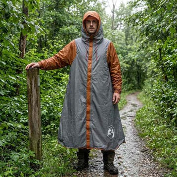 vidaXL 2-in-1 Regen Poncho met Kap 262 x 126 x 130 cm Grijs, Verzenden, Nieuw, Tot en met 2