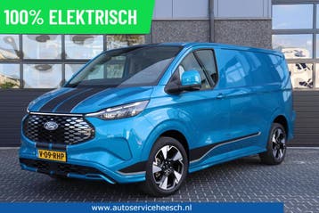 Ford E-Transit Custom L1H1 SPORT 65 kWh l ELEK. SCHUIFDEUR l, Automaat, Stof, Gebruikt, Zwart