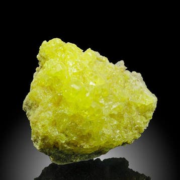 Citroengeel natuurlijke zwavel zwavel Kristal - Hoogte: 7 cm, Verzamelen, Mineralen en Fossielen