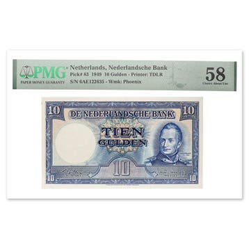 10 Gulden Willem I - Molen 1949 PMG 58, Verzenden
