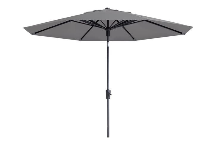 Madison Paros 2 luxe stokparasol - 300 cm. - Light grey, Tuin en Terras, Parasols, Stokparasol, Nieuw, Kantelbaar, Verzenden