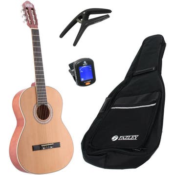 LaPaz C30N klassieke gitaar 4/4-formaat naturel + gigbag +, Muziek en Instrumenten, Verzenden, Nieuw