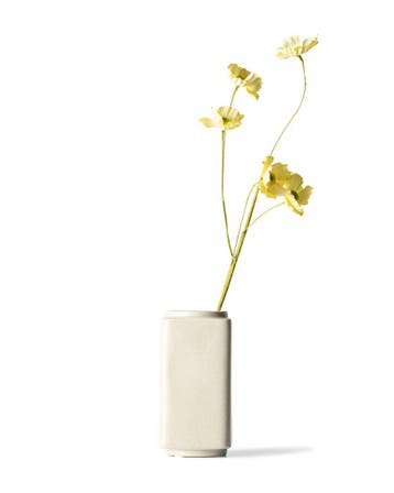 HEMA Vaas 9x18cm Kub keramiek wit, Verzenden, Nieuw, Wit