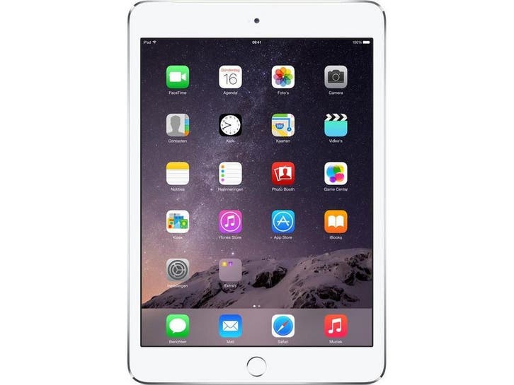 Apple iPad Mini 3 - 16GB - Wi-Fi - Touch ID - Zilver, Computers en Software, Apple iPads, Zo goed als nieuw, Verzenden