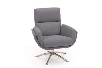 Relaxfauteuil Herxen - relaxfauteuils - Zilver, Nieuw, Stof