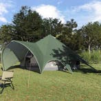 vidaXL Teepee Tent 7-Persoon met dak Groen en Grijs 600 x, Verzenden, Nieuw