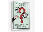 Veiling - Take the Risk glasschilderij 60x80cm