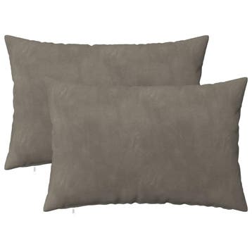 vidaXL Kussensloop 2 pcs HEERLEN Lichtgrijs 40 x 60 cm, Verzenden, Nieuw